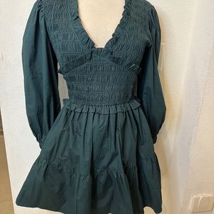 Rouched Ruffle Dress